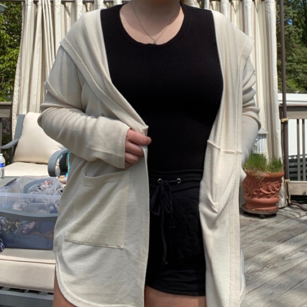 Cream colored cardigan